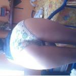 Simona in panties bent over