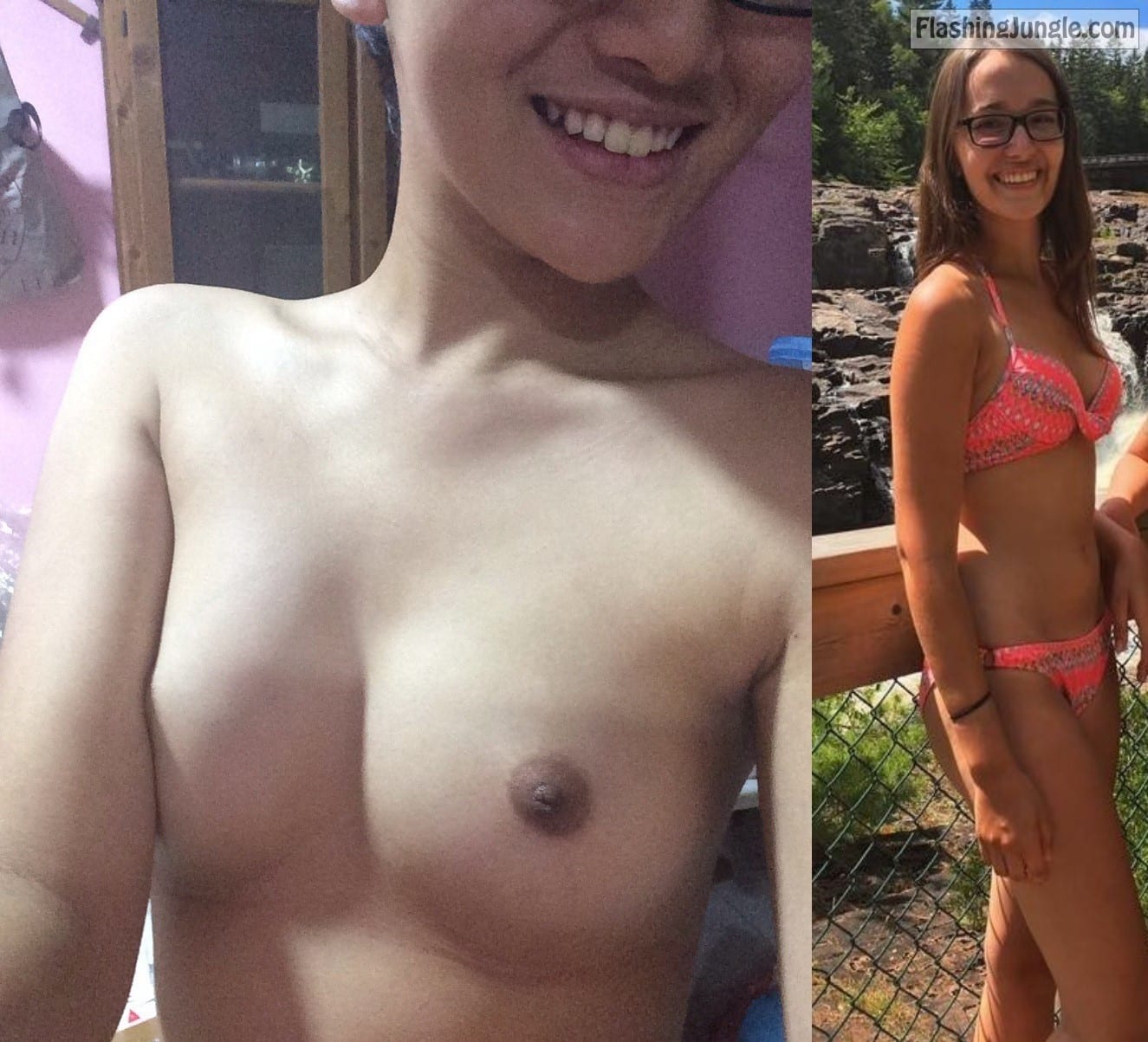 Teen Flashing Pics Real Amateurs  : Jade teen slut boobs – clothed nude