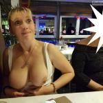 Flashing tits for friend’s husband in restaurant – KittyD