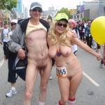 Naked couple San Francisco Bay to Breakers