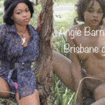 Ebony girl  Angie Barnaba Clothed Naked Brisbane slut