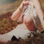 Sue Big Natural One Boob Flash in Nature