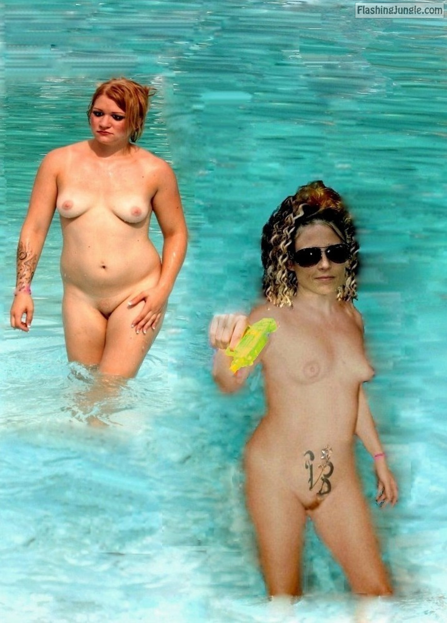 Real Amateurs - Friends in the Pool – Awful Photoshop Fake