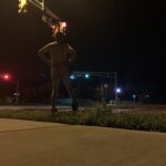 Nude under traffic lights