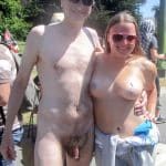 Top less public book flasher and exhibitionist brucie nude in public