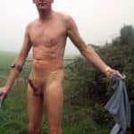 Mature dude dick flash in the nature – great cock to sit on