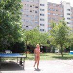 Mature wife in a nudist paradise