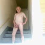 Mature man went out with a naked cock