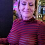 Erin goes out without bra