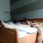 Dick out and on display!