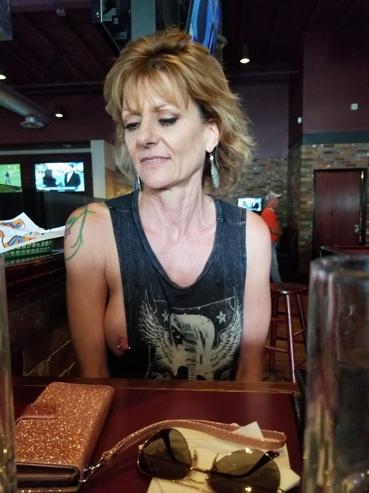 Love getting outside showing my natural tits - Erin loves to show off her tits Beautiful and exciting… - Bitch Flashing Pics