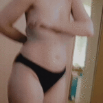 Horny wife exposing her tiny tits