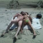 Nude couple at the beach