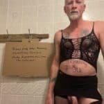 Nude sissy is flashing on web