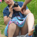 Can You Spot the MILF’s Lacy Panties in This Outdoor Flash?