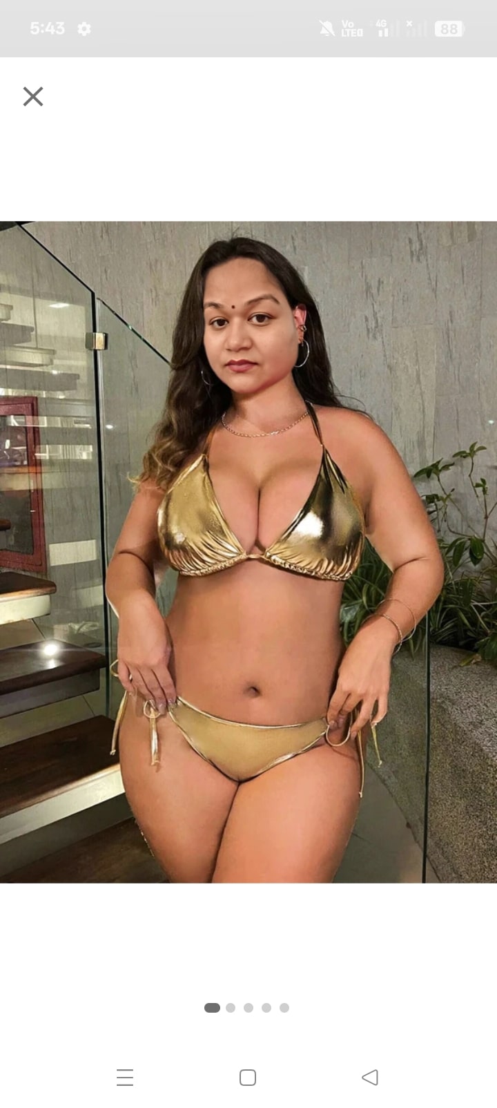 milf breasts - Her Confident Gold Bikini Flash: A Mature MILF’s Bold Display A confident MILF flashes in a gold bikini, standing boldly indoors with a neutral, straightforward gaze. Natural lighting highlights her mature allure. - Bitch Flashing Pics