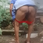 Curvy Indian Babe Flashes Her Juicy Ass Outdoors