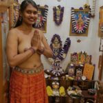 Devout Dimple: Boobs Bared Before the Shrine