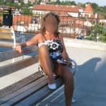 Exposed on the Rooftop: A Bold Upskirt Display