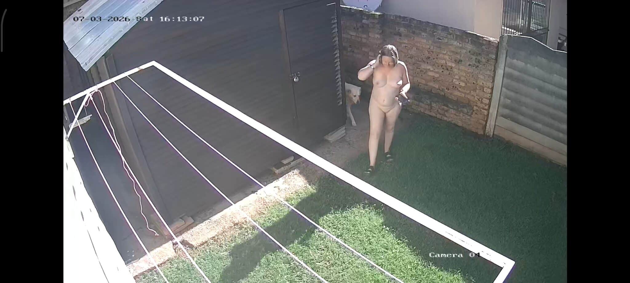public flash nude win - Backyard Nudity: Wife’s Private Sunbathing Session A woman stands nude in her backyard, enjoying the sun. The setting features a grassy area, brick wall, and shed, offering a private, natural backdrop. - Boobs Flash Pics
