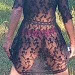 Hotwife’s Outdoor Tease: Lace Thong and Shaved Pussy