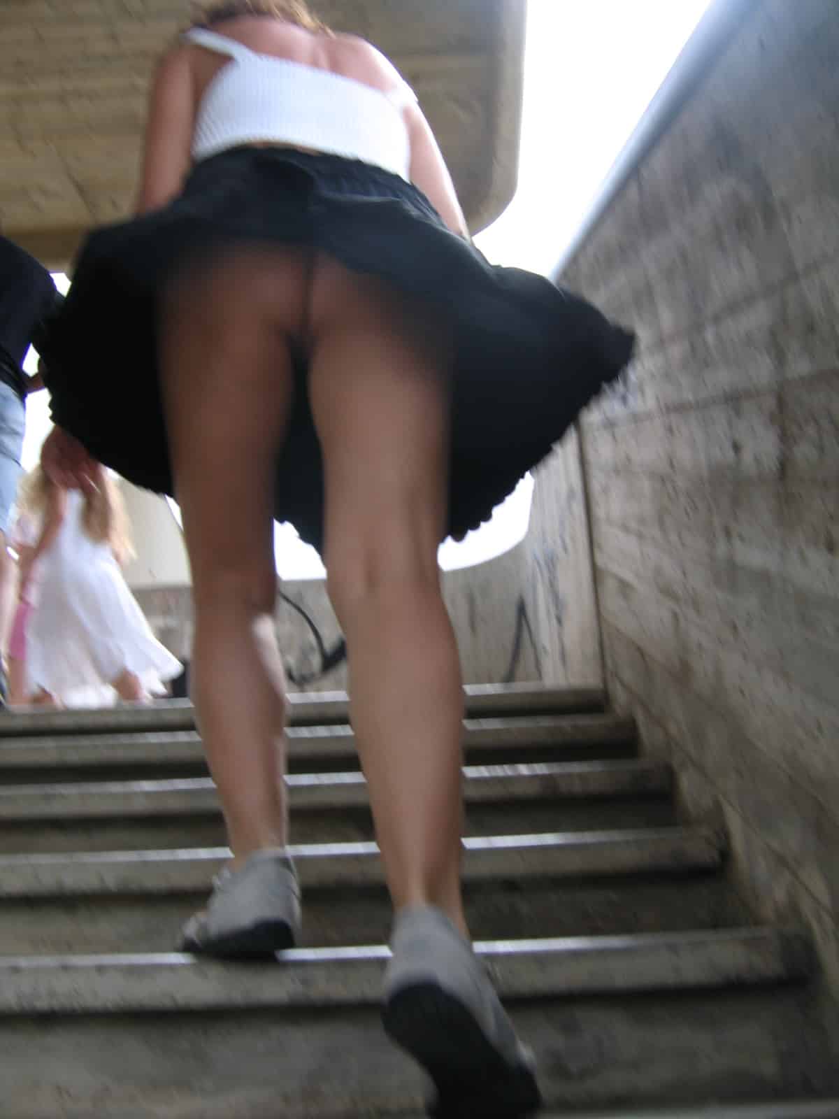 nude in public pics - Blonde MILF Flashes Her Bare Ass on Concrete Stairs A blonde MILF flashes her bare ass while climbing concrete stairs, skirt lifted by the wind, no panties, no barriers. - Bitch Flashing Pics
