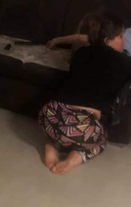busty milf - Mature MILF Flashes Her Round Ass in Low-Rise Leggings Mature MILF flashes her round ass in low-rise leggings, exposing her lower back and upper cheeks. Kneeling on the floor, she rests her hands on a couch, her ... - Ass Flash Pics