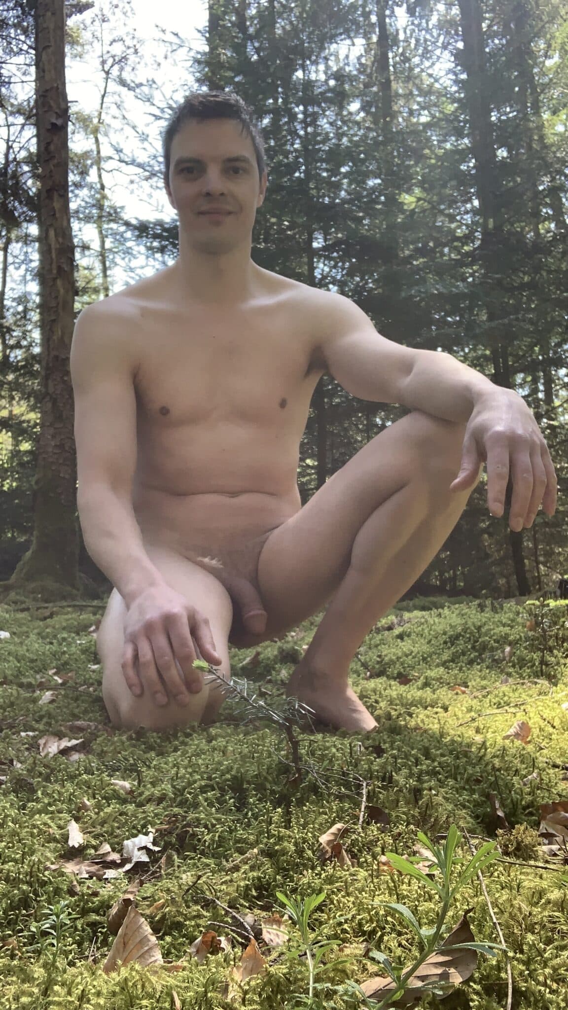 mature salope dress no pantie pic - Why Did This Mature Man Choose to Flash in Public? Mature man flashes in public forest setting, displaying muscular build and natural nudity. No sexual activity, just raw vulnerability. - Dick Flash Pics