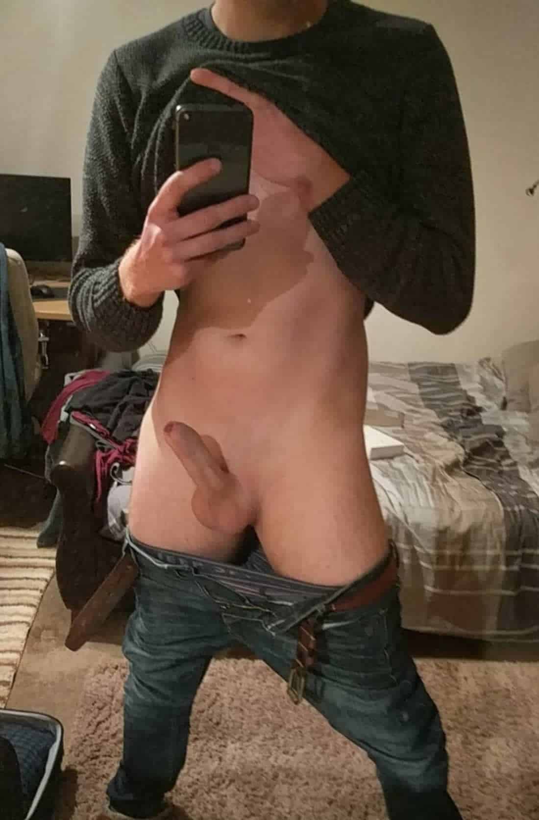 ghana semi nude celeb big butt - Exposed in the Bedroom: A Mirror Selfie Revelation A man's bedroom setting, with a bed, chair, and desk, serves as the backdrop for a revealing mirror selfie, exposing his partially nude body and genitals. - Dick Flash Pics