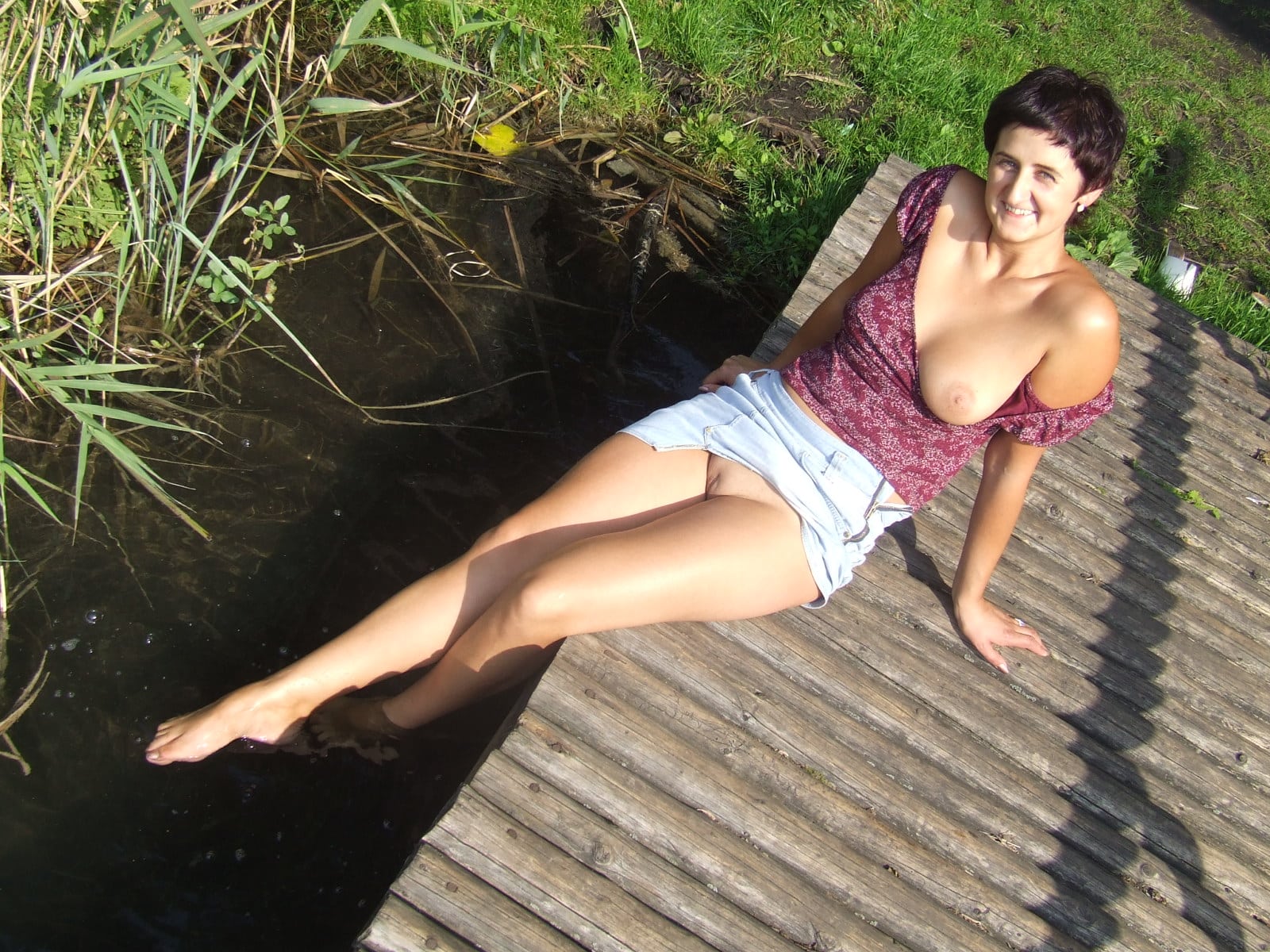 mom mature old tits pussy pics elitebabes pics - Gertruda’s Bold Flash on the Dock Gertruda's bold public nudity on a wooden dock, exposing her breasts and pussy, is a daring display of confidence and empowerment. - Boobs Flash Pics