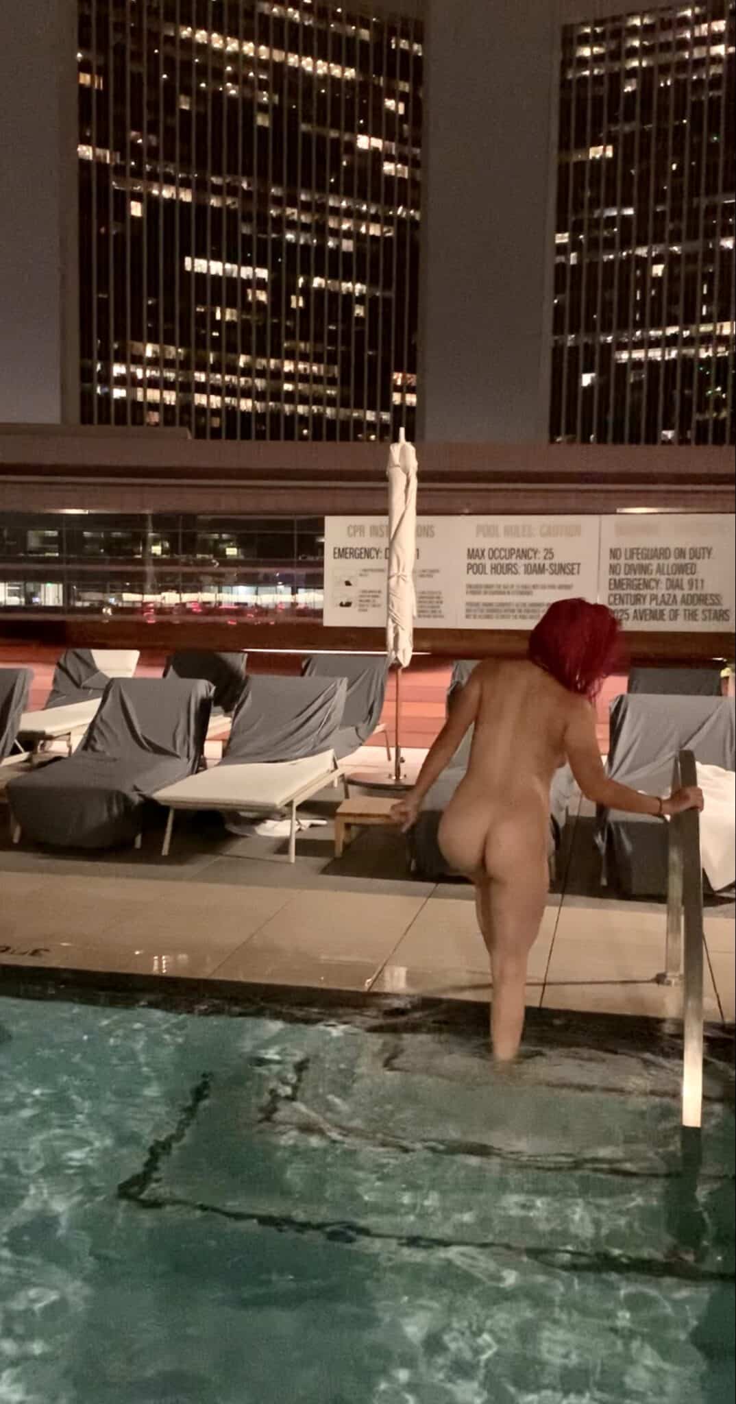 cool photosxnxx - Rooftop Pool Nude: A Night of Public Exposure A woman's bold display of public nudity on a rooftop pool, her body exposed against the city skyline, a statement of confidence and liberation. - Ass Flash Pics